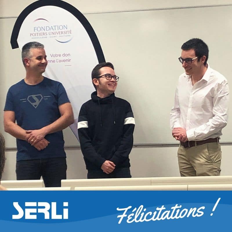 Charles et Alex sont les heureux lauréats des bourses vocations numériques remises par Serli !